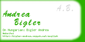 andrea bigler business card